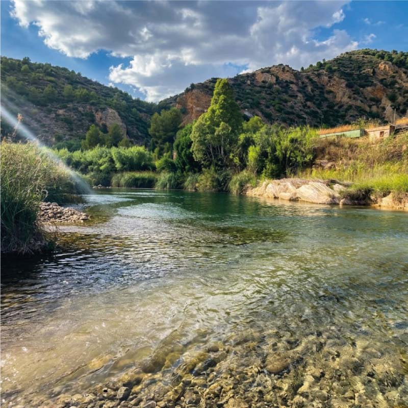 Piscinas Naturales y Kayak en el Río Mijares, Casa Rural Mijares, Ribesalbes, Castellón.